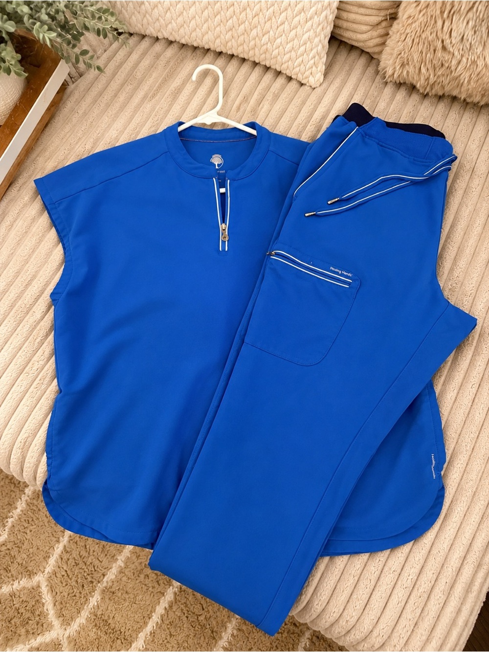 💙 Healing Hands Royal Blue Scrub Set